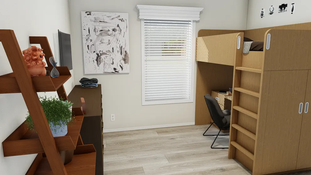 The K2750A Bedroom. This Manufactured Mobile Home features 3 bedrooms and 2 baths.