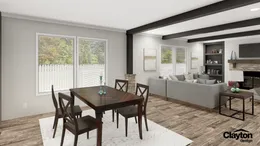 The THE FUSION 32B Dining Area. This Manufactured Mobile Home features 4 bedrooms and 2 baths.