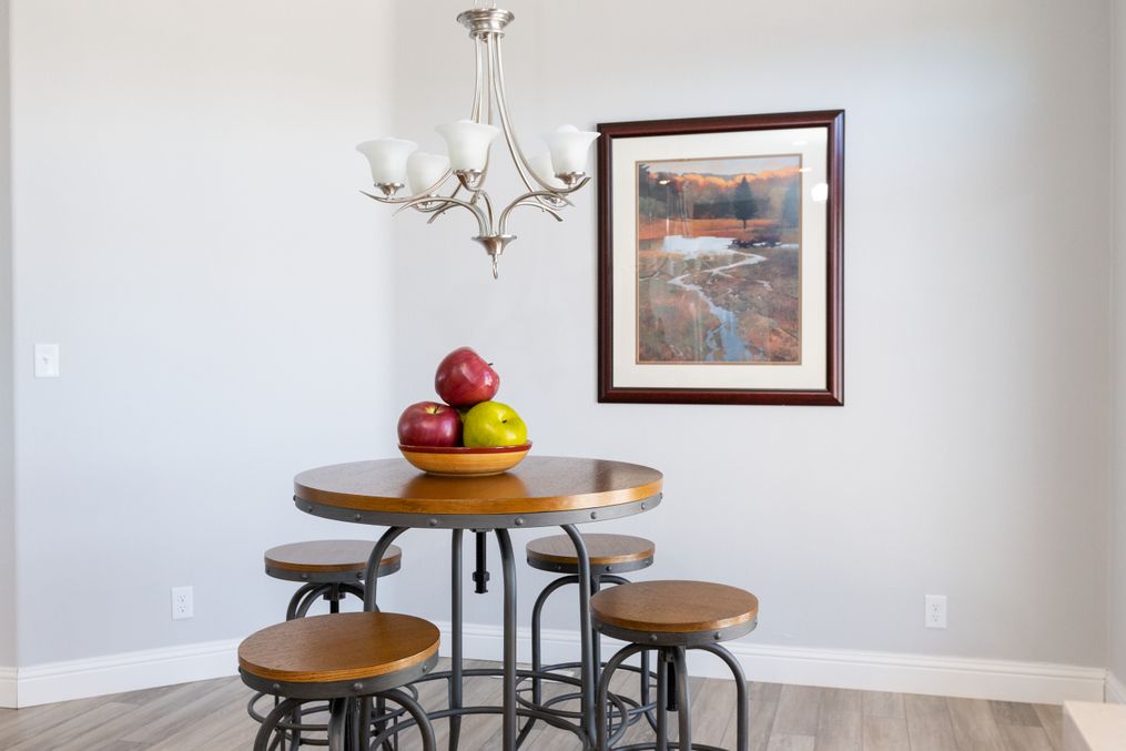 The GE662K Dining Area. This Manufactured Mobile Home features 4 bedrooms and 2 baths.