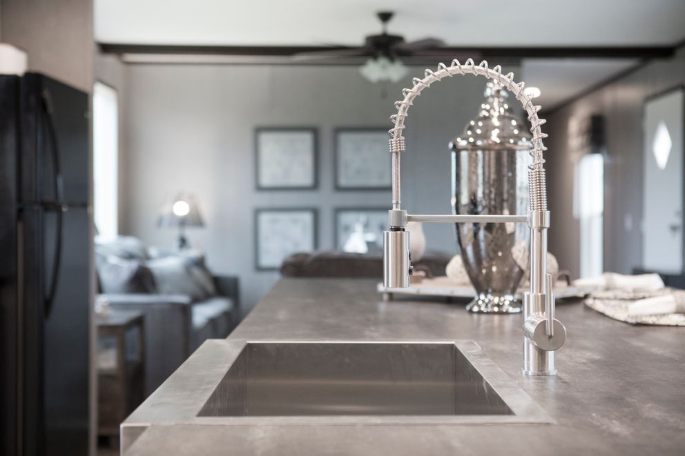 The THE SEASIDE Kitchen. This Manufactured Mobile Home features 3 bedrooms and 2 baths.