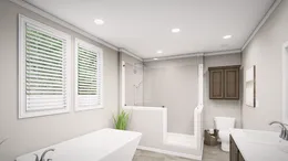 The THE RIVIERA Primary Bathroom. This Manufactured Mobile Home features 4 bedrooms and 2 baths.