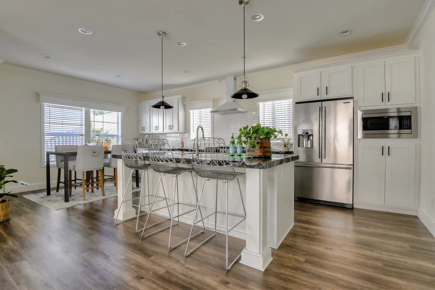 The CORONADO 2458F Kitchen. This Manufactured Mobile Home features 3 bedrooms and 3 baths.