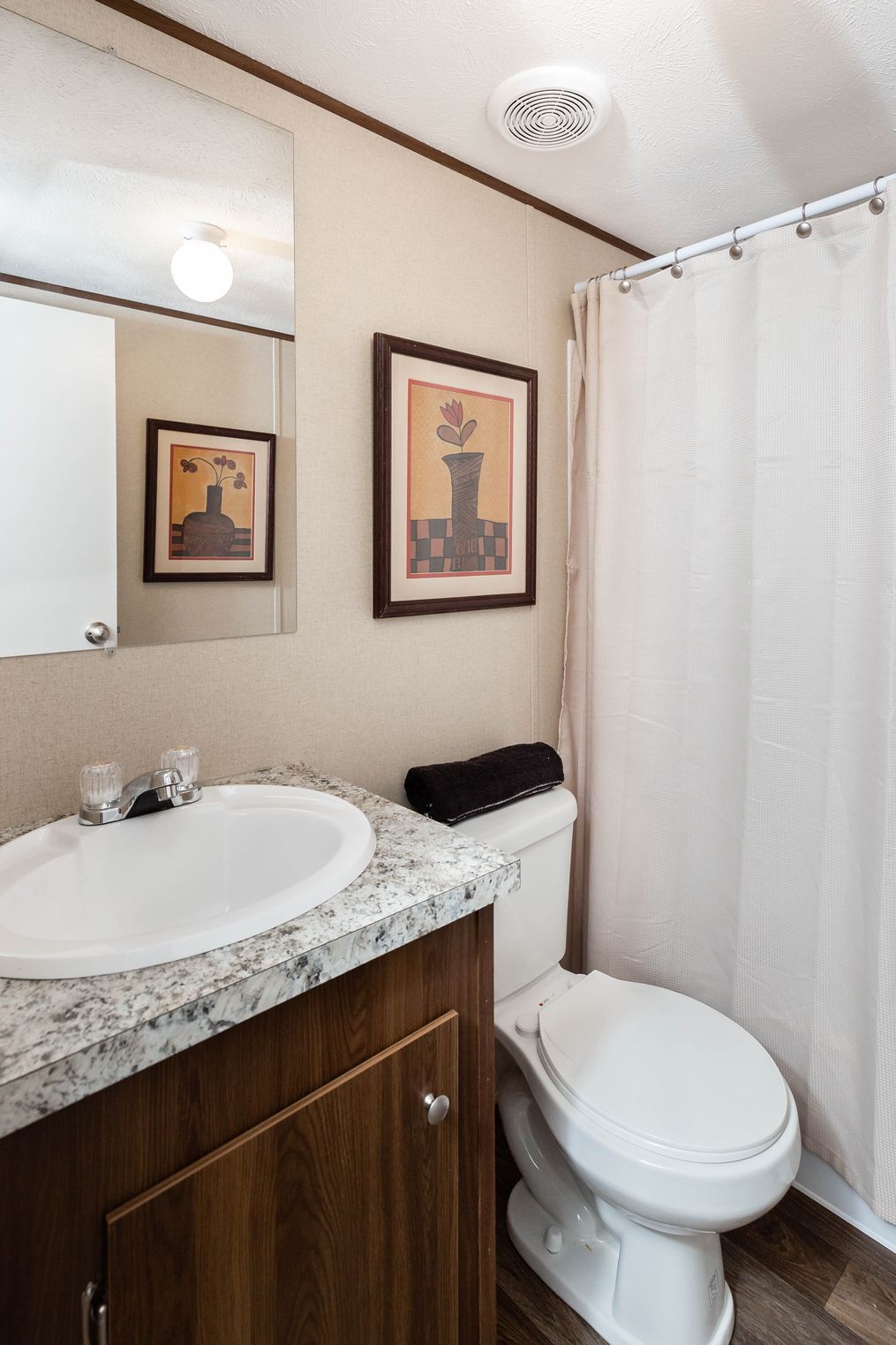The GRAND Master Bathroom. This Manufactured Mobile Home features 4 bedrooms and 2 baths.