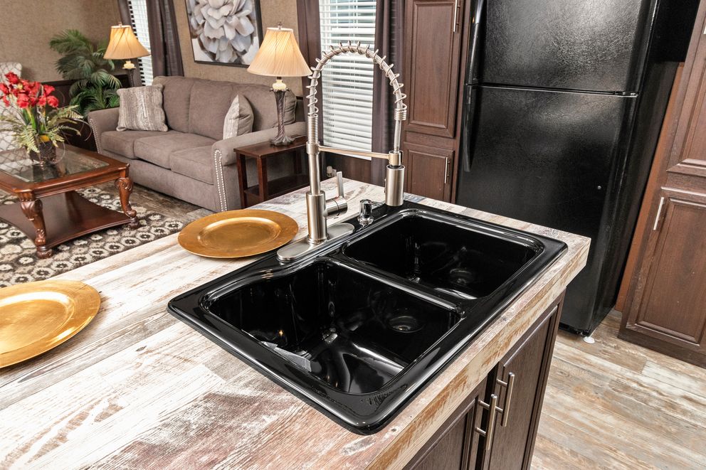 The THE PARKSIDE Kitchen. This Manufactured Mobile Home features 3 bedrooms and 2 baths.