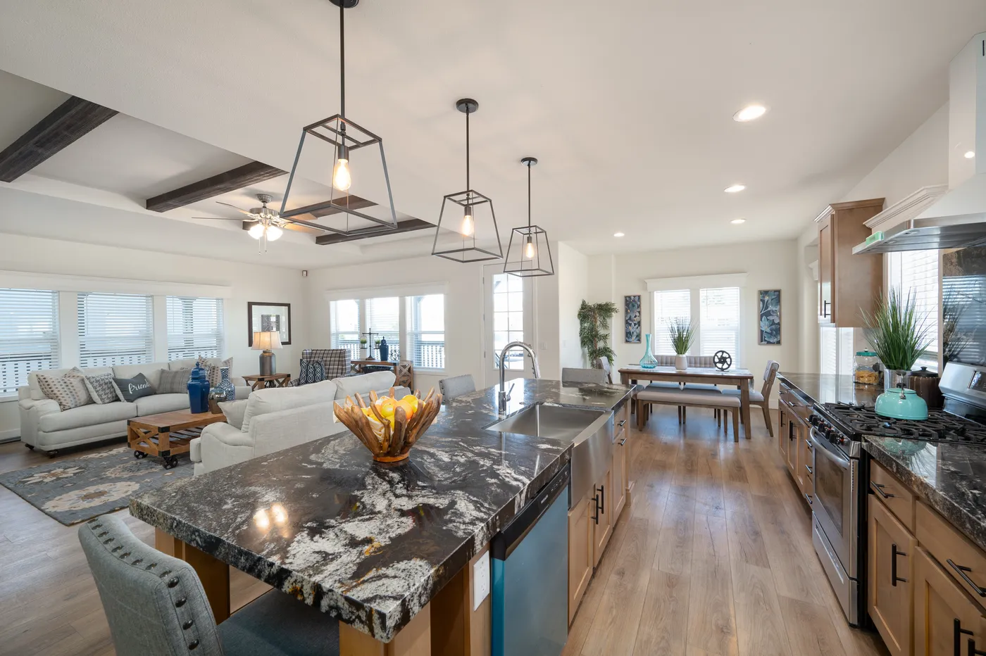 The CORONADO 3760A Kitchen. This Manufactured Mobile Home features 3 bedrooms and 2.5 baths.