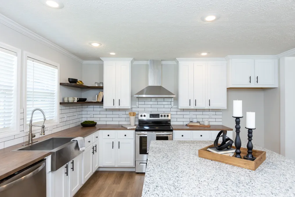 The KEENELAND Kitchen. This Manufactured Mobile Home features 3 bedrooms and 2 baths.