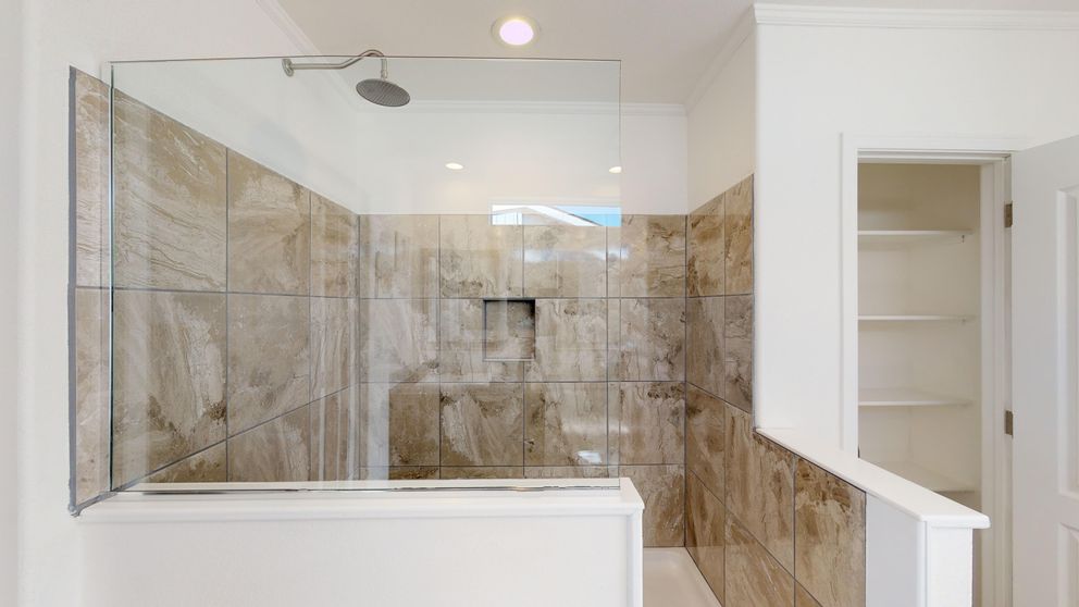 The SUM3068A Primary Bathroom. This Manufactured Mobile Home features 3 bedrooms and 2 baths.