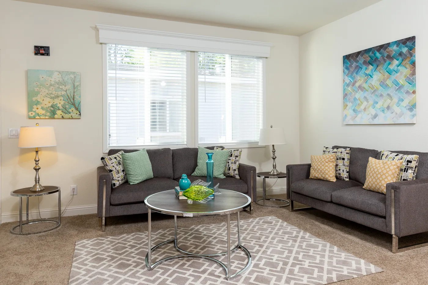 The FAIRPOINT 24564A Living Room. This Manufactured Mobile Home features 4 bedrooms and 2 baths.