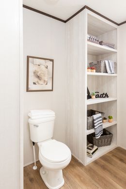 The THE HAMPTON BAY Guest Bathroom. This Manufactured Mobile Home features 3 bedrooms and 2 baths.