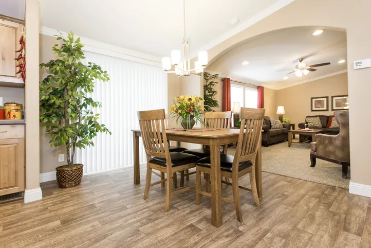The K2776A Dining Room. This Manufactured Mobile Home features 4 bedrooms and 2 baths.