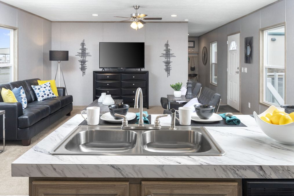 The GULF BREEZE Kitchen. This Manufactured Mobile Home features 3 bedrooms and 2 baths.