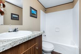 The VICTORY PLUS Guest Bathroom. This Manufactured Mobile Home features 3 bedrooms and 2 baths.
