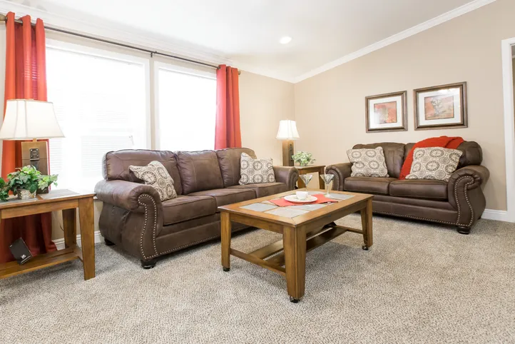 The K2776A Living Room. This Manufactured Mobile Home features 4 bedrooms and 2 baths.