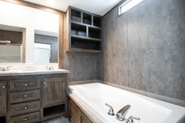 The ANNIVERSARY 16763I Master Bathroom. This Manufactured Mobile Home features 3 bedrooms and 2 baths.