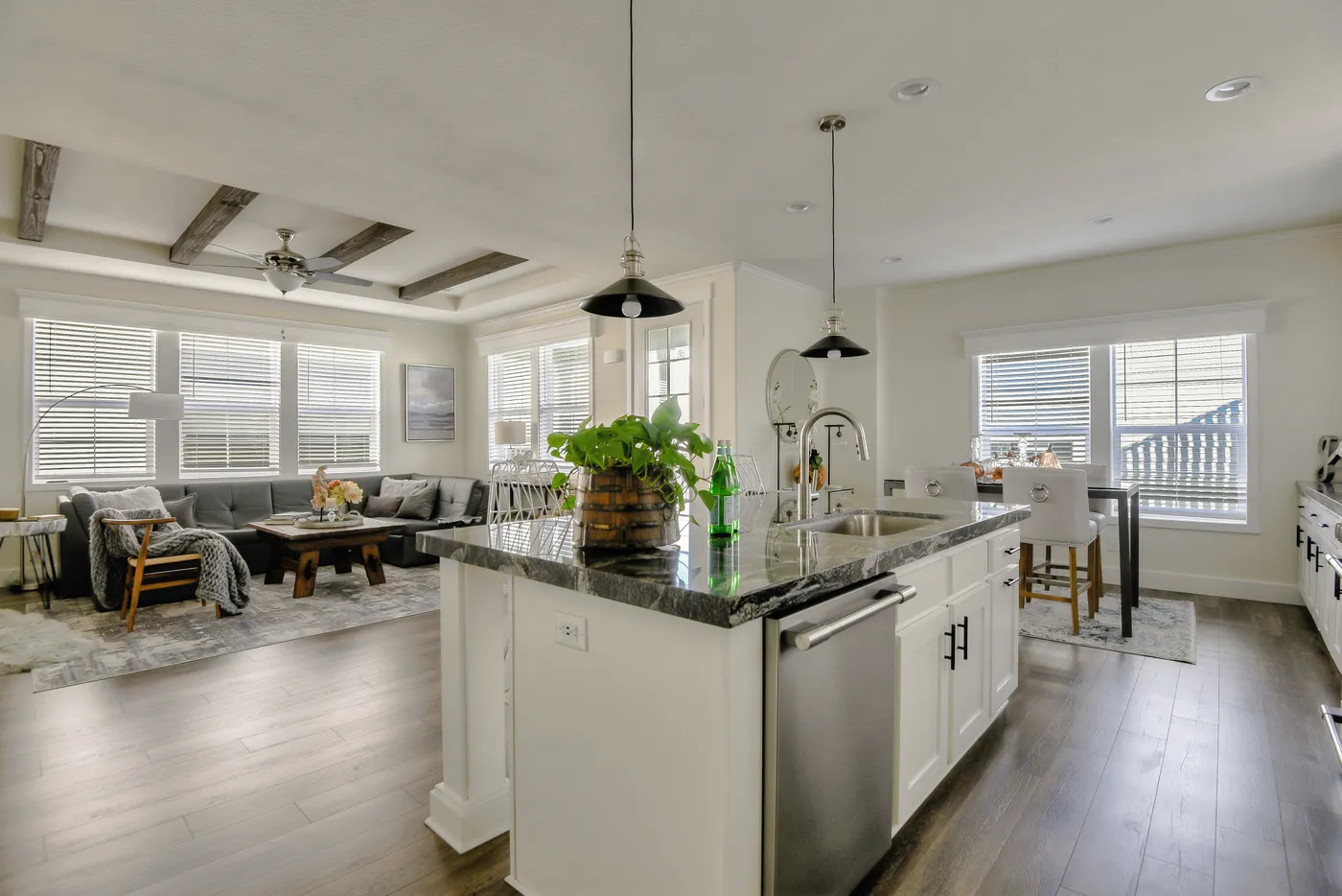 The CORONADO 2458F Kitchen. This Manufactured Mobile Home features 3 bedrooms and 3 baths.