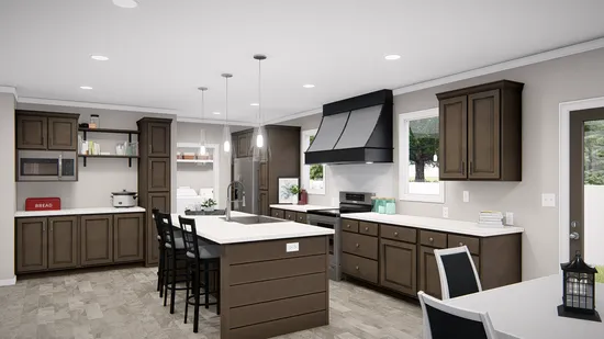 The THE RIVIERA Kitchen. This Manufactured Mobile Home features 4 bedrooms and 2 baths.