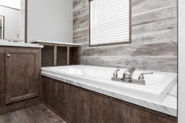 The BLAZER 66 B Master Bathroom. This Manufactured Mobile Home features 3 bedrooms and 2 baths.