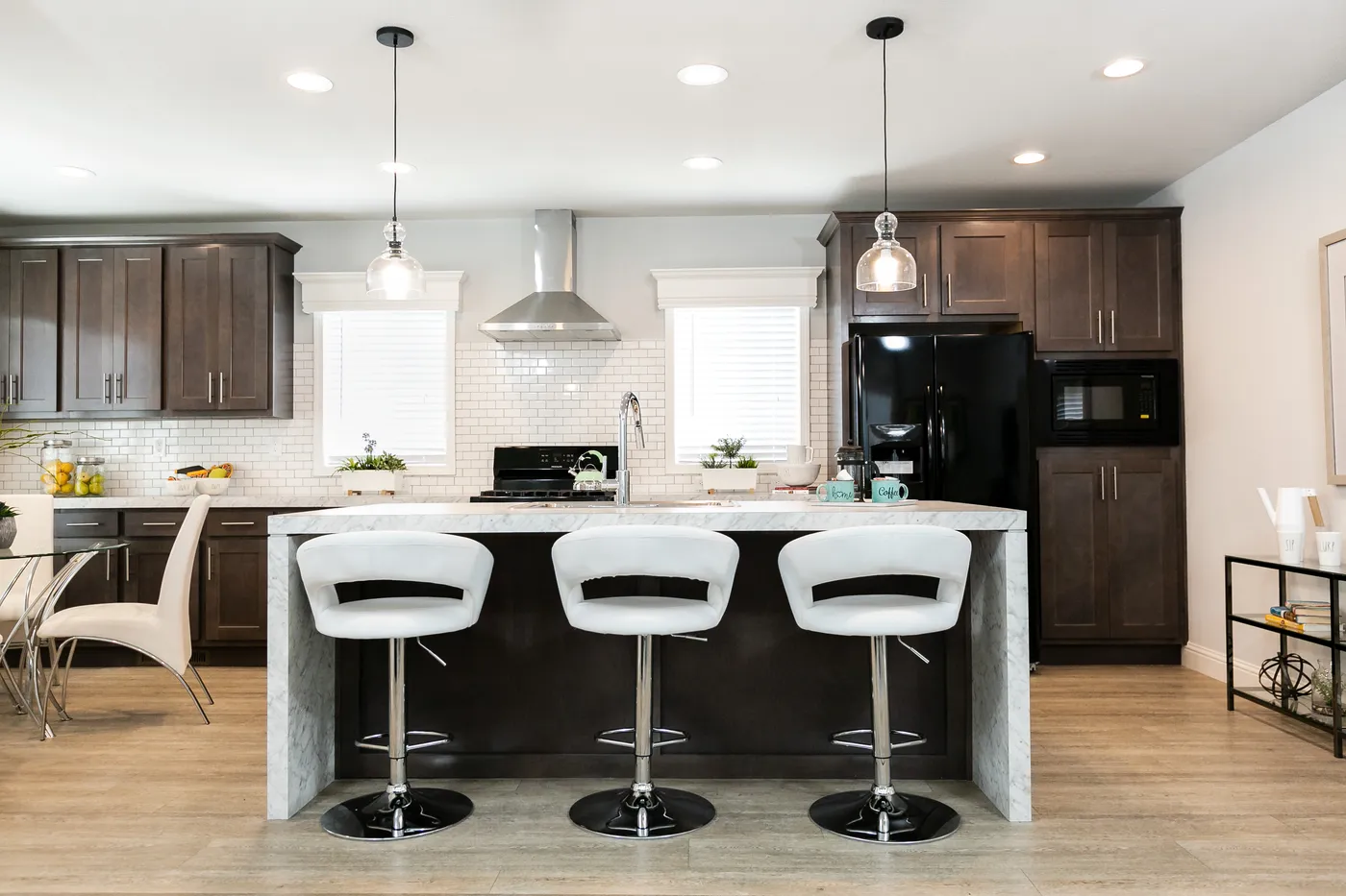The CORONADO 2458B Kitchen. This Manufactured Mobile Home features 3 bedrooms and 2 baths.