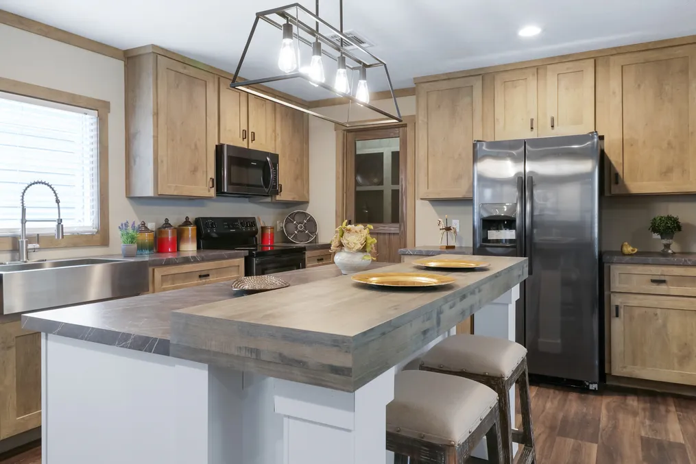 The AMELIA Kitchen. This Manufactured Mobile Home features 4 bedrooms and 2 baths.