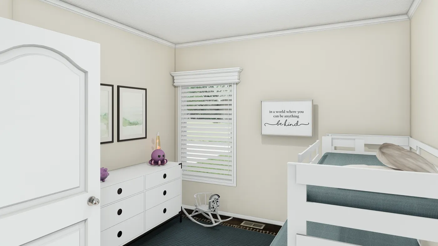 The K2760B Bedroom. This Manufactured Mobile Home features 4 bedrooms and 2 baths.