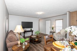 The BLAZER 56 B Living Room. This Manufactured Mobile Home features 2 bedrooms and 2 baths.