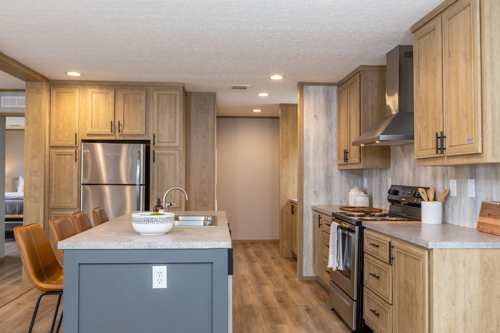 The RIO Kitchen. This Manufactured Mobile Home features 3 bedrooms and 2 baths.
