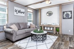 The THE ANNIVERSARY FARMHOUSE Living Room. This Manufactured Mobile Home features 3 bedrooms and 2 baths.