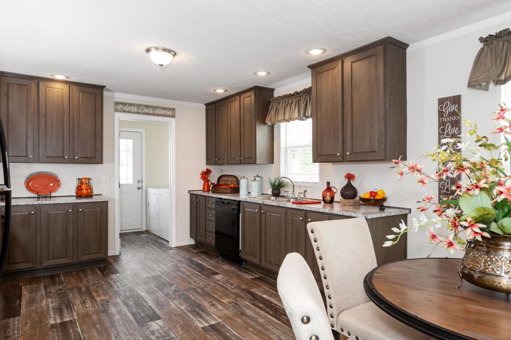 The CLASSIC 56G Kitchen. This Manufactured Mobile Home features 3 bedrooms and 2 baths.