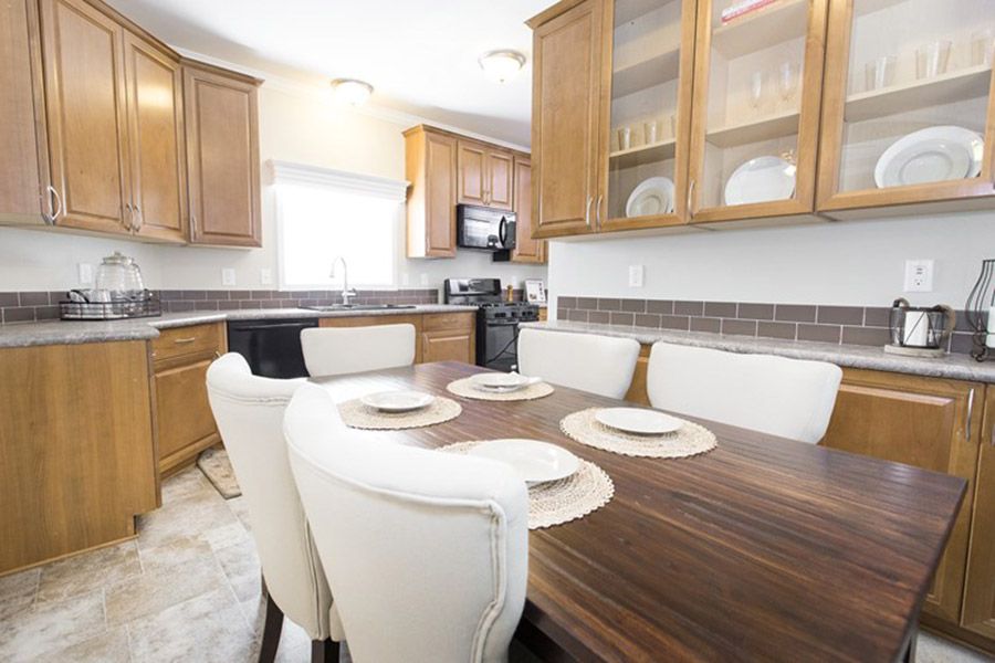 The K1676H Kitchen. This Manufactured Mobile Home features 3 bedrooms and 2 baths.