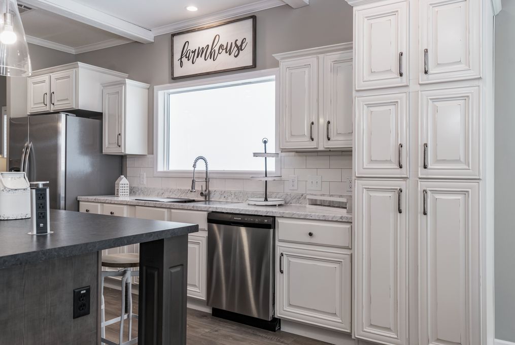 The THE ABIGAIL Kitchen. This Manufactured Mobile Home features 3 bedrooms and 2 baths.