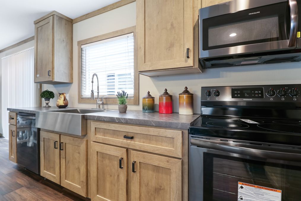 The AMELIA Kitchen. This Manufactured Mobile Home features 4 bedrooms and 2 baths.