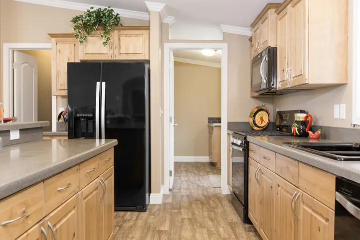 The K2776A Kitchen. This Manufactured Mobile Home features 4 bedrooms and 2 baths.