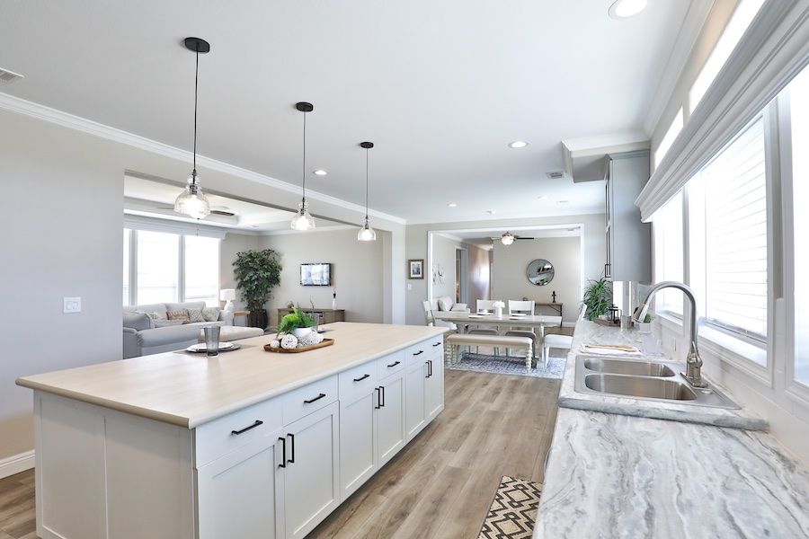 The EDGEWOOD Kitchen. This Manufactured Mobile Home features 3 bedrooms and 2 baths.