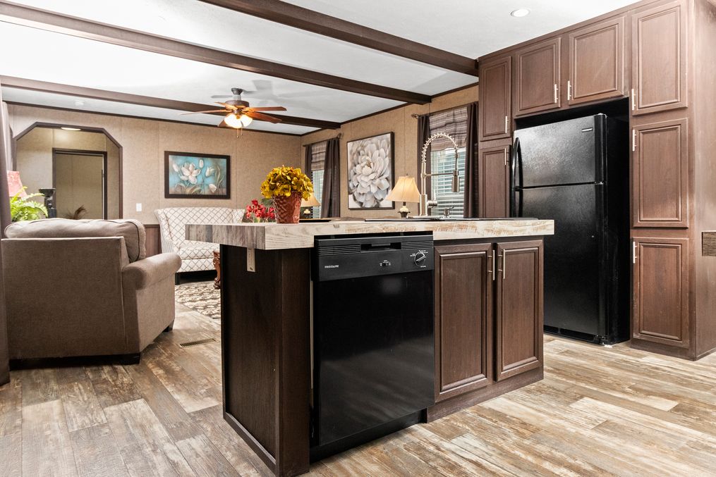 The THE PARKSIDE Kitchen. This Manufactured Mobile Home features 3 bedrooms and 2 baths.