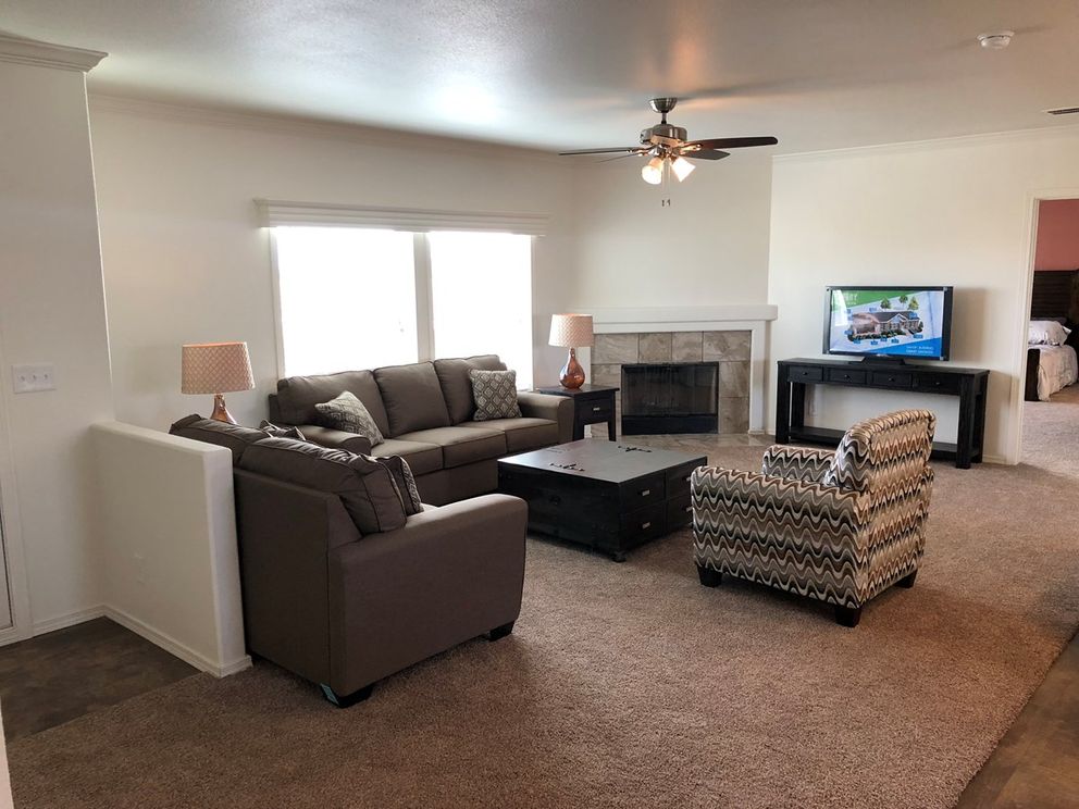 The K3066A Living Room. This Manufactured Mobile Home features 3 bedrooms and 2 baths.
