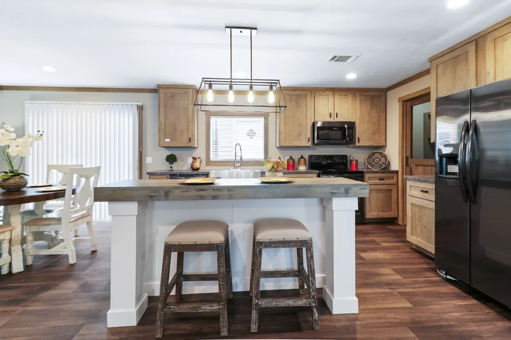The AMELIA Kitchen. This Manufactured Mobile Home features 4 bedrooms and 2 baths.