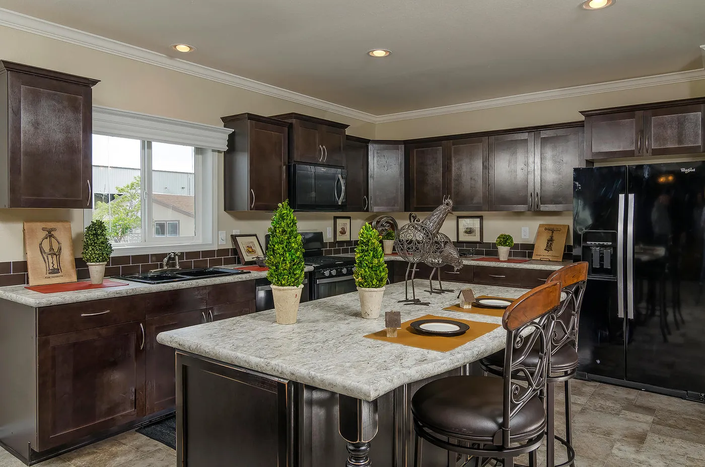 The K3076A Kitchen. This Manufactured Mobile Home features 4 bedrooms and 2 baths.