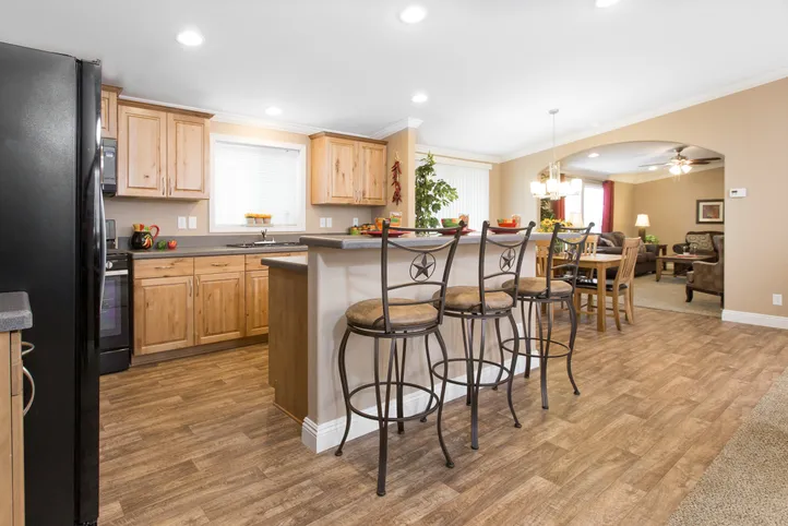 The K2776A Kitchen. This Manufactured Mobile Home features 4 bedrooms and 2 baths.