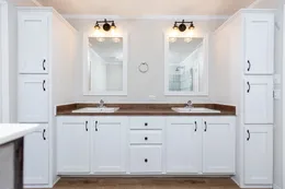 The REMINGTON Primary Bathroom. This Manufactured Mobile Home features 3 bedrooms and 2 baths.