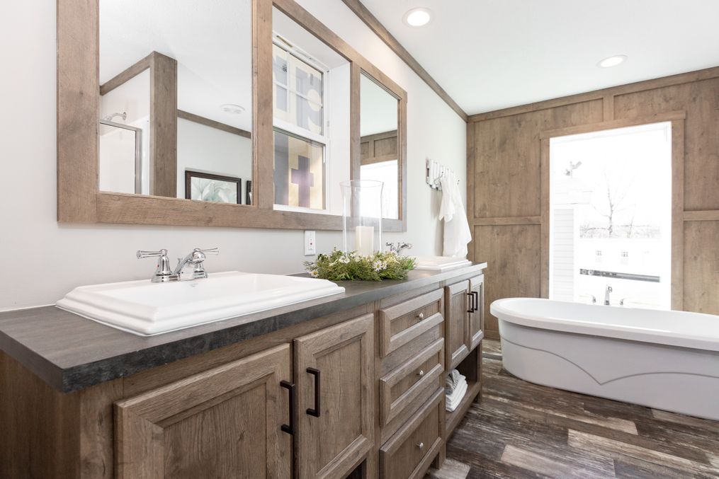 The ISABELLA Master Bathroom. This Manufactured Mobile Home features 3 bedrooms and 2 baths.