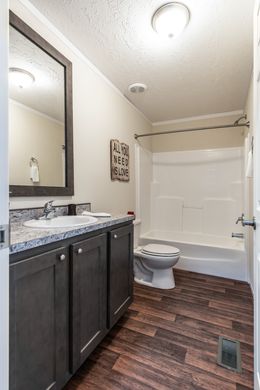The WINCHESTER FLEX Guest Bathroom. This Manufactured Mobile Home features 4 bedrooms and 2 baths.