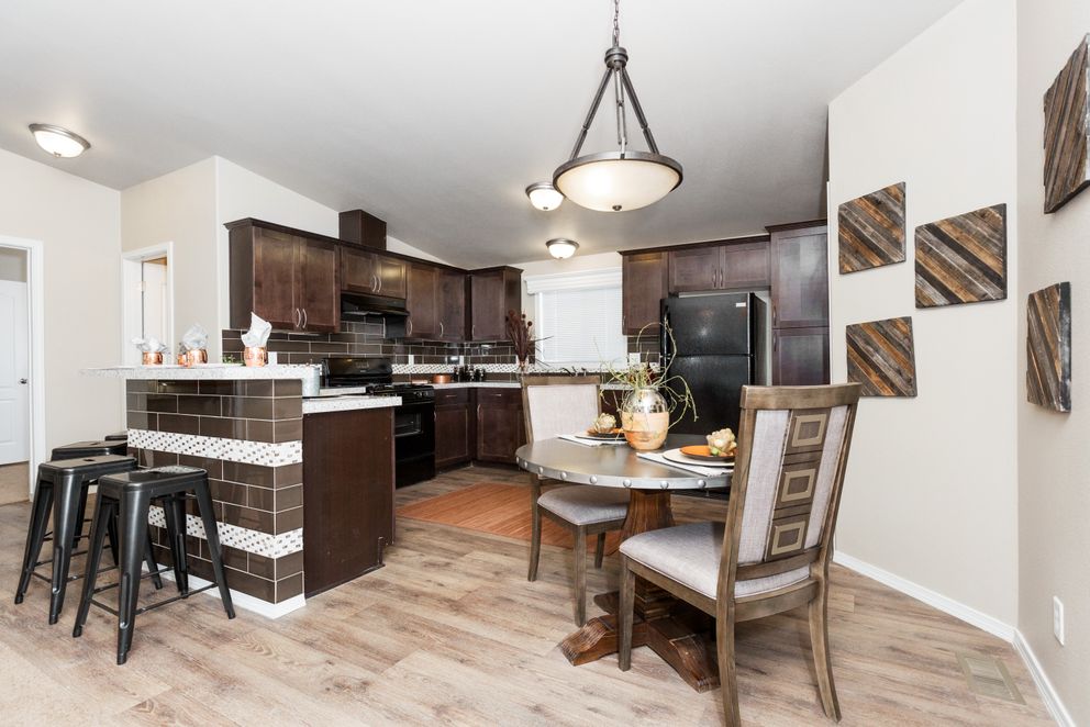 The K2744A Kitchen. This Manufactured Mobile Home features 3 bedrooms and 2 baths.