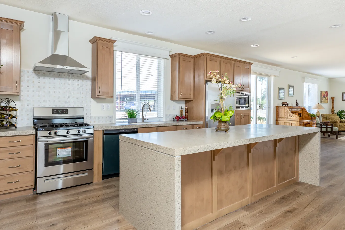 The CORONADO 2458C Kitchen. This Manufactured Mobile Home features 3 bedrooms and 2 baths.