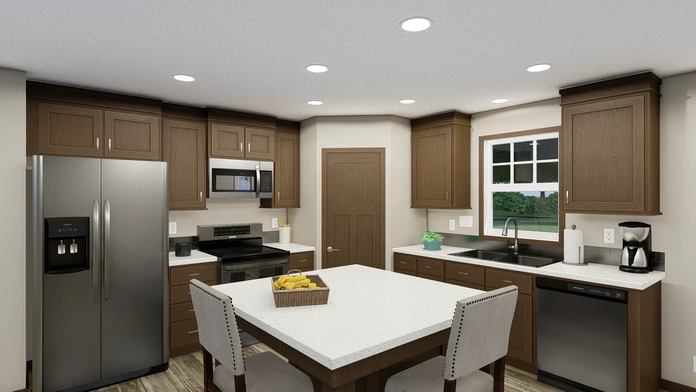 The SOMERSET DR 5228-MS012 SECT Floor Plan. This Manufactured Mobile Home features 3 bedrooms and 2 baths.