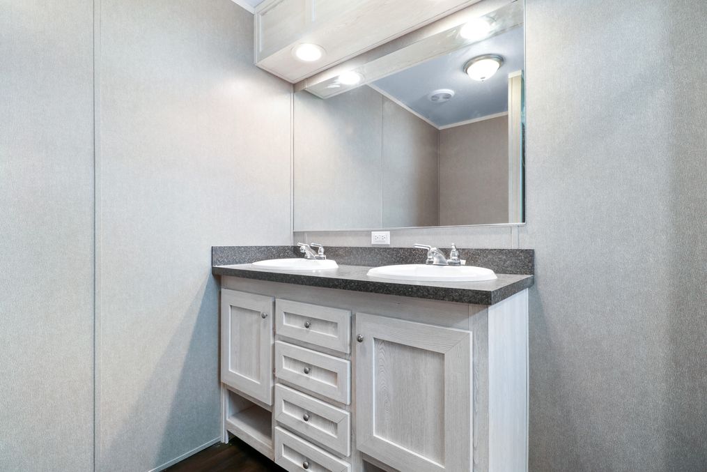The DECISION MAKER 16803W Master Bathroom. This Manufactured Mobile Home features 3 bedrooms and 2 baths.