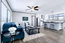 The ABSOLUTE VALUE Living Room. This Manufactured Mobile Home features 4 bedrooms and 2 baths.