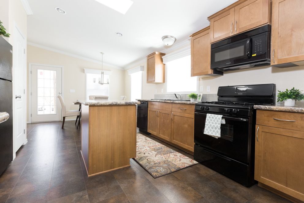 The K2750A Kitchen. This Manufactured Mobile Home features 3 bedrooms and 2 baths.