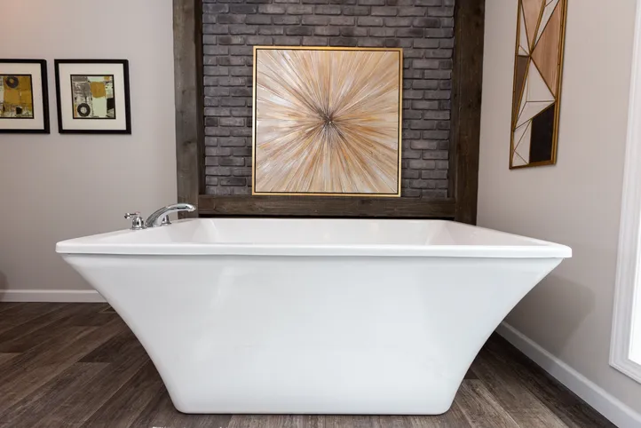 The THE FREEDOM SOHO Primary Bathroom. This Manufactured Mobile Home features 3 bedrooms and 2 baths.