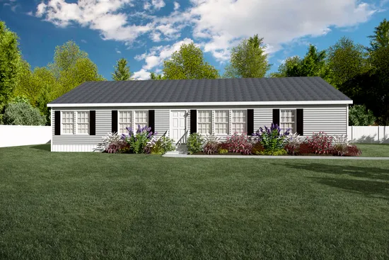 The 2914 HERITAGE Exterior. This Manufactured Mobile Home features 3 bedrooms and 2 baths.