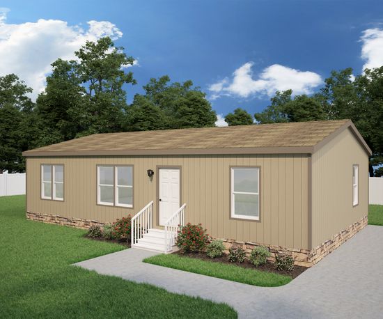 The DRM442F 44' DREAM Exterior. This Manufactured Mobile Home features 3 bedrooms and 2 baths.